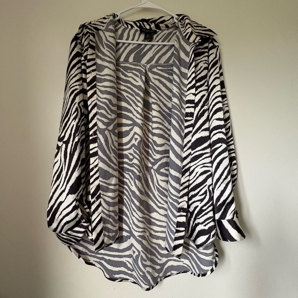 RACHEL ZOE - Zebra Print Button-Up Shirt
